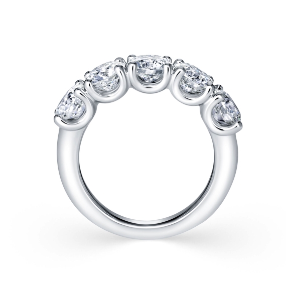 Curved Full Diamond Eternity Ring or Diamond Wedding Band in Platinum – The  London Victorian Ring Co