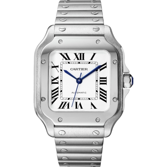 Santos De Cartier Watch Medium Model, Automatic Movement, Steel ...