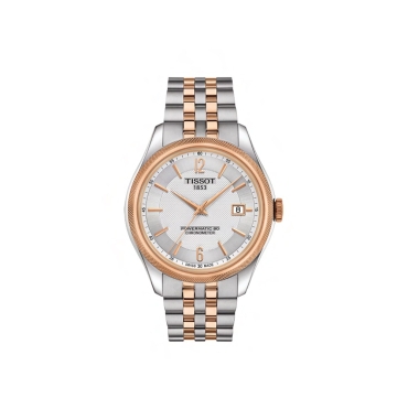 Tissot Ballade Powermatic 80 Cosc 41mm Silver Dial Steel and Rose Bracelet