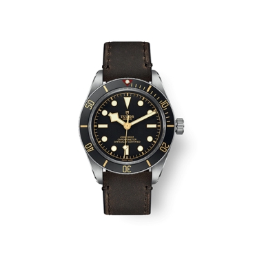 Tudor Black Bay Fifty-Eight  39mm Black Dial  Brown Leather Strap
