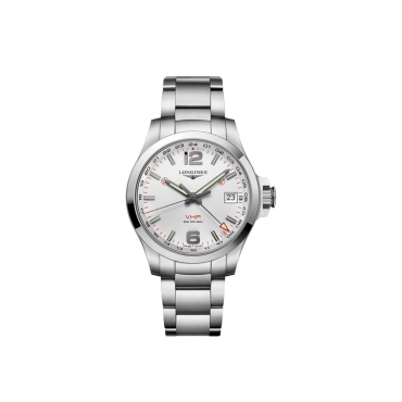 Longines Conquest GMT  41mm Silver Dial Stainless Steel Bracelet