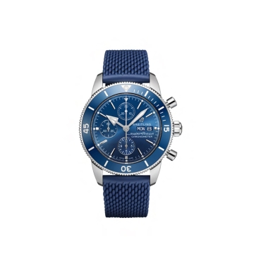 Breitling Superocean Heritage  Chronograph 44, Blue Dial  Blue Rubber Strap