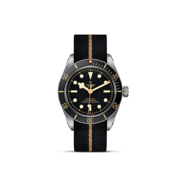 TUDOR Black Bay Fifty-Eight 39mm Black Dial Black and Beige Fabric Strap
