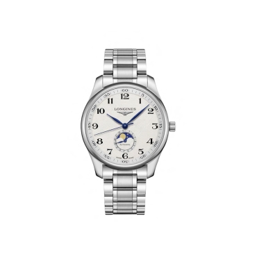 Longines Master Automatic  Moon Phase, 42mm Silver Dial Stainless Steel Bracelet