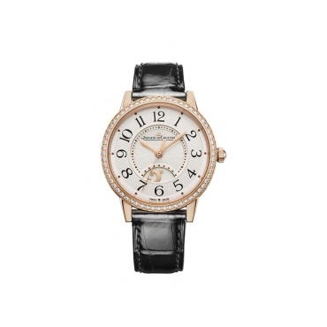 Jaeger-LeCoultre Rendez-Vous    Night &amp; Day Medium, Silver Dial   Black Leather Strap