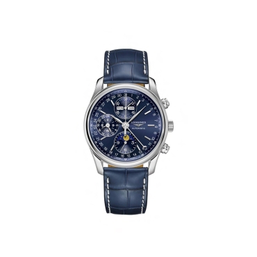 Longines Master Automatic  Moon Phase, 40mm Blue Dial Leather Strap