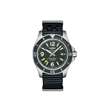 Breitling Superocean Automatic  44 Outerknown, Green Dial  Green Nylon Strap