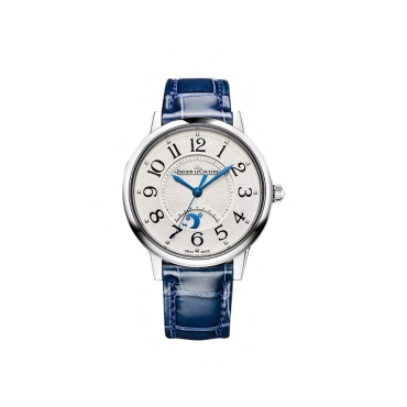 Jaeger-LeCoultre Rendez-Vous   Night &amp; Day Medium, Silver Dial  Blue Leather Strap