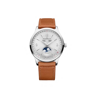 Jaeger-LeCoultre Master Control Calendar  40mm Silver Dial Tan Leather Strap