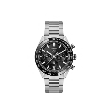 TAG Heuer Carrera Automatic 44mm, Black Dial Stainless Steel Bracelet