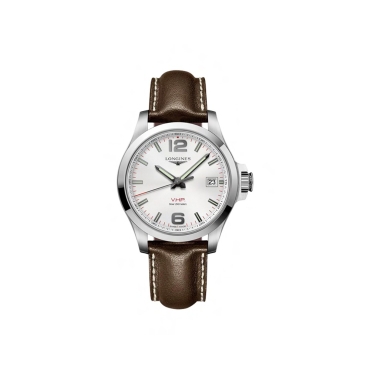 Longines Longines Conquest VHP  41mm Silver Dial Leather Strap