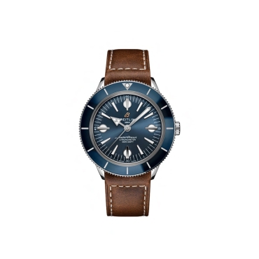 Breitling Superocean Heritage 42   Blue Dial  Brown Leather Strap
