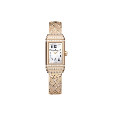 Jaeger-LeCoultre Reverso  One Duetto Jewellery,Silver Dial 18k Rose Gold Bracelet