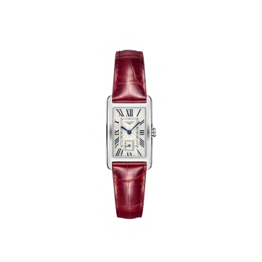 Longines DolceVita 23.3mm Silver Dial  Red Leather Bracelet