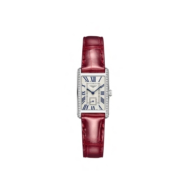 Longines DolceVita 20.80mm Silver Dial  Red Leather Bracelet