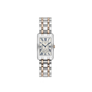 Longines DolceVita 23.3mm Silver Dial Roman  Stainless Steel Bracelet and 18k Rose Gold