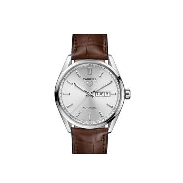 TAG Heuer Carrera  Grey Dial 41mm  Brown Alligator Leather