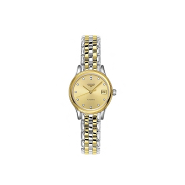 Longines Flagship  30mm Gold Dial  Steel and Gold Bracelet