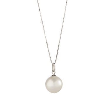 Freshwater Pearl  Drop Pendant 18ct White Gold