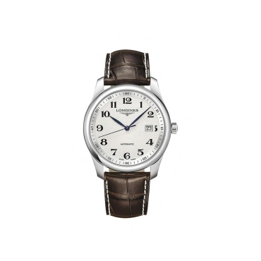 Longines Master  40mm Silver Dial Leather Strap
