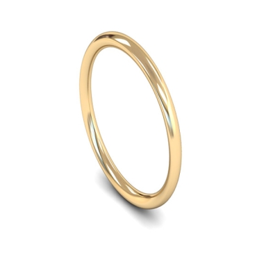 Ladies 18ct Yellow Gold Traditional Court Wedding Band