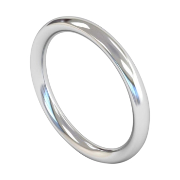 Ladies Extra Heavy Weight Traditional Court 2.5mm Wedding Band in Platinum