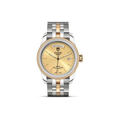 TUDOR Glamour Date &amp; Day 39mm Champagne Dial Steel and Yellow Gold Bracelet
