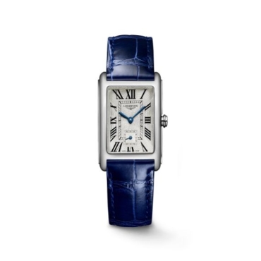 Longines DolceVita 32mm Silver Dial Blue Leather Strap