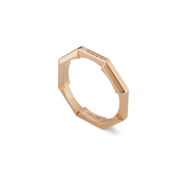 Gucci 18ct Rose Gold Link to Love Mirror Ring