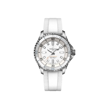 Breitling Superocean III Automatic 36 White Dial White Rubber Strap