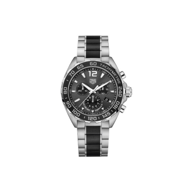 TAG Heuer Formula 1 Quartz Chronograph, 43mm, Silver Grey Dial Stainless Steel and Ceramic Bracelet