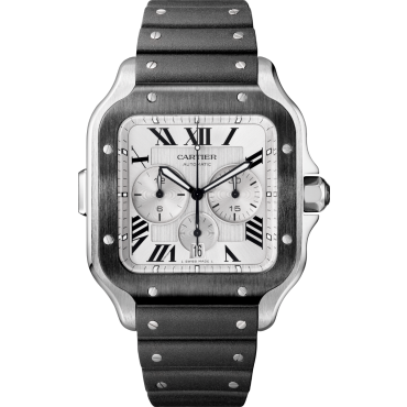 Santos de Cartier Watch, Extra Large Model, Chronograph Mechanical Movement, Automatic Winding, Steel