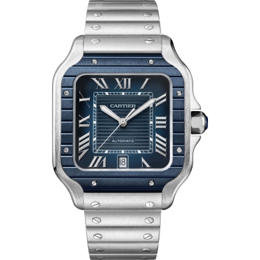 Santos de Cartier Watch, Large Model, Manufacture Mechanical Movement, Automatic Winding, Steel