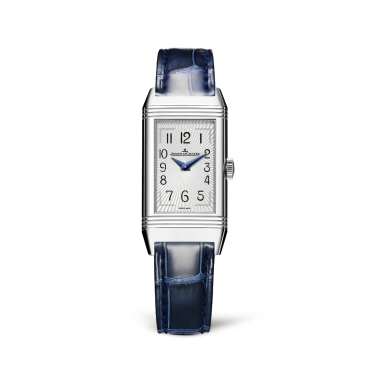 Jaeger-LeCoultre Reverso  One Duetto Moon, Silver Dial Blue Leather Strap