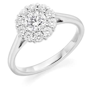 Round Brilliant Diamond Ring with Castel Bezel