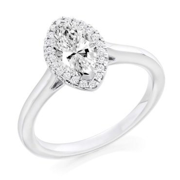 Marquise Cut Diamond Ring with Castel Bezel