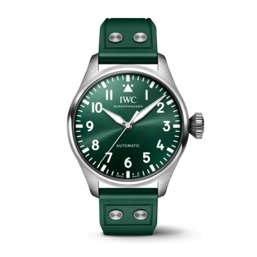 IWC Big Pilot's Watch 43mm Green Dial Stainless Steel Green Rubber Strap