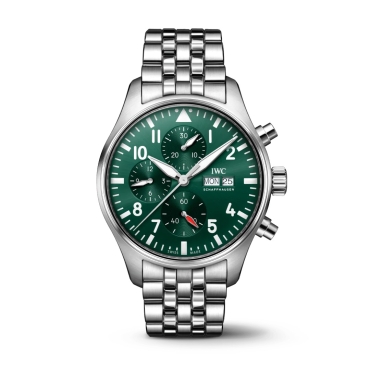 IWC Pilot's Watch Chronograph 43mm Green Dial Stainless Steel Bracelet