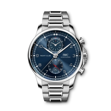 IWC Portugieser Yacht Club Chronograph 44.6mm Blue Dial Stainless Steel Strap