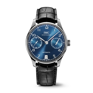 IWC Portugieser Automatic 42.3mm Blue Dial Black Leather Strap