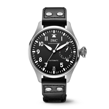 IWC BIG Pilot's Watch 46.2mm Black Dial Black Leather Strap