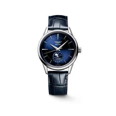 Longines Flagship Heritage 38mm Blue Dial Stainless Steel Blue Alligator Leather Strap