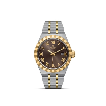 TUDOR Royal 28mm Brown Dial Steel and Yellow Gold Bracelet