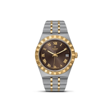 TUDOR Royal 34mm Brown Dial Steel and Yellow Gold Bracelet