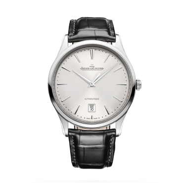 Jaeger-LeCoultreMaster Ultra Thin Date  39mm Silver Dial Black Strap