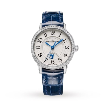 Jaeger-LeCoultre Rendez-Vous   Night &amp; Day Small, Silver Dial  Blue Leather Strap