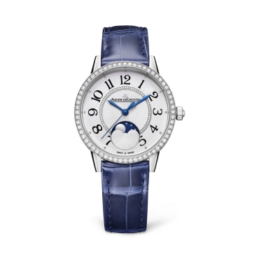 Jaeger-LeCoultre Rendez-Vous Classic Moon 34mm Stainless Steel with Diamonds Blue Alligator Strap