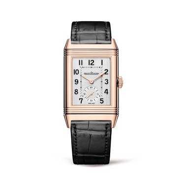 Jaeger-LeCoultre Reverso Classic Large  Duoface Small Seconds Black Leather Strap