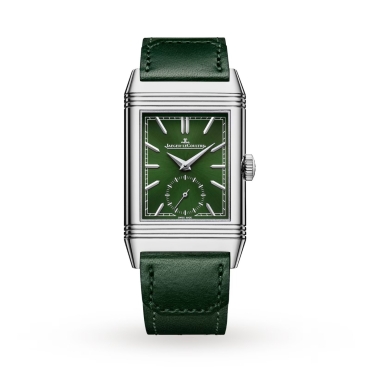 Jaeger-LeCoultre Reverso Tribute Monoface, Green Dial Green Leather Strap