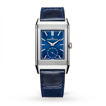 Jaeger-LeCoultre Reverso Tribute  Small Seconds, Blue Dial Blue Leather Strap